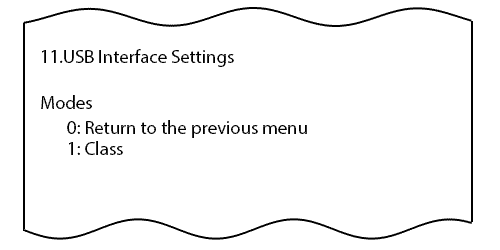 USB Interface Settings